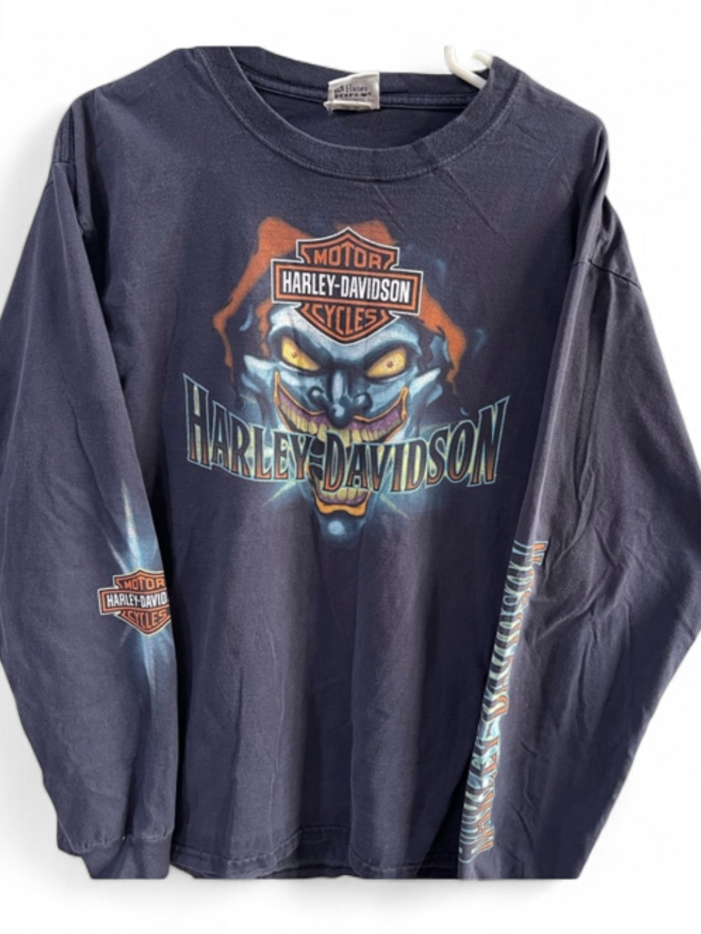 Vintage Harley-Davidson Daytona Joker Dark Blue Graphic Long Sleeve Tee - Picture 1 of 11